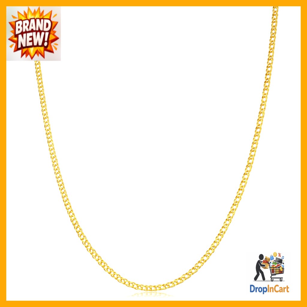 10k Yellow Gold Curb Chain Necklace Classic Elegant Minimalist Jewelry
